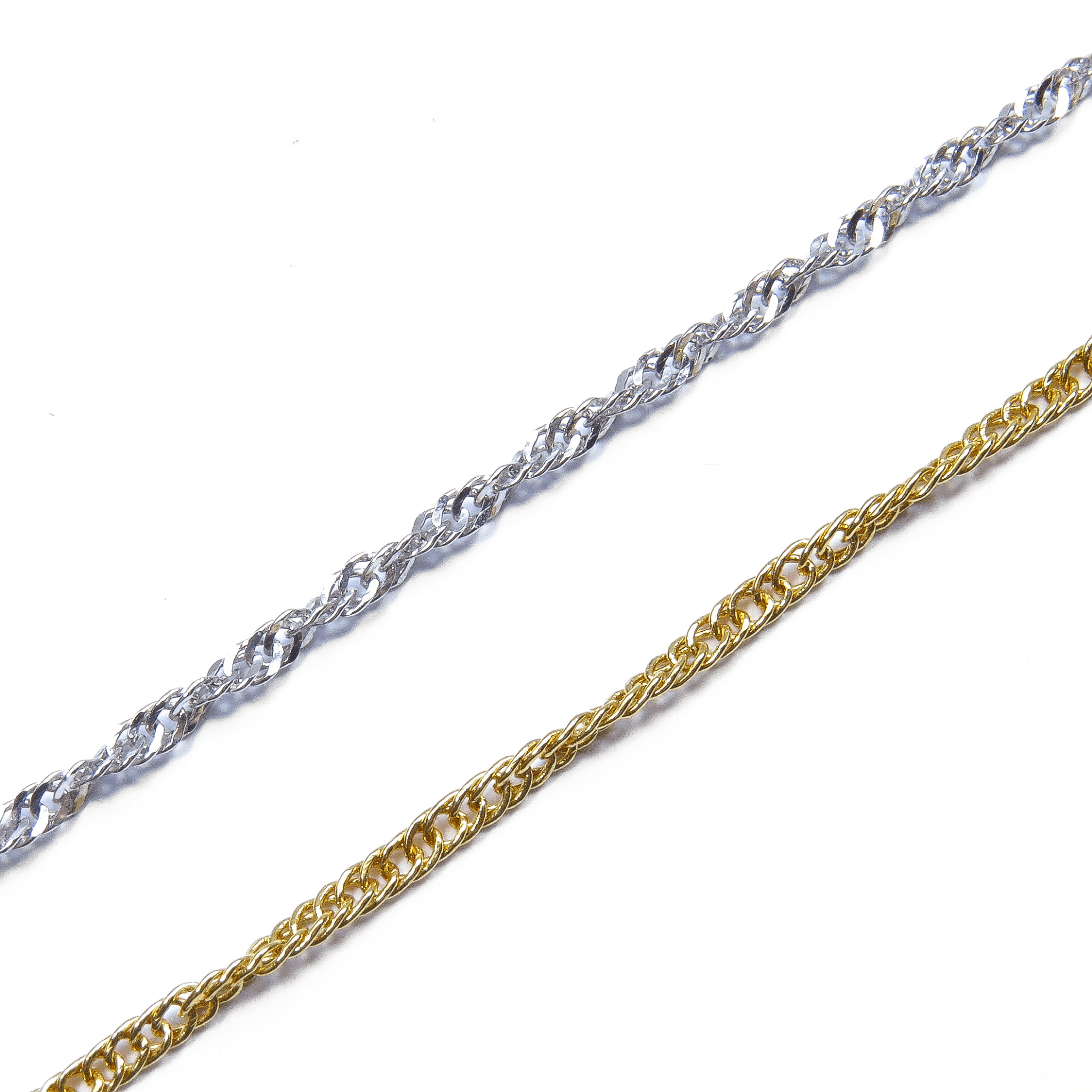 bijoux femme bracelets torsadés en or plaqué et argent 925 à maillons fins