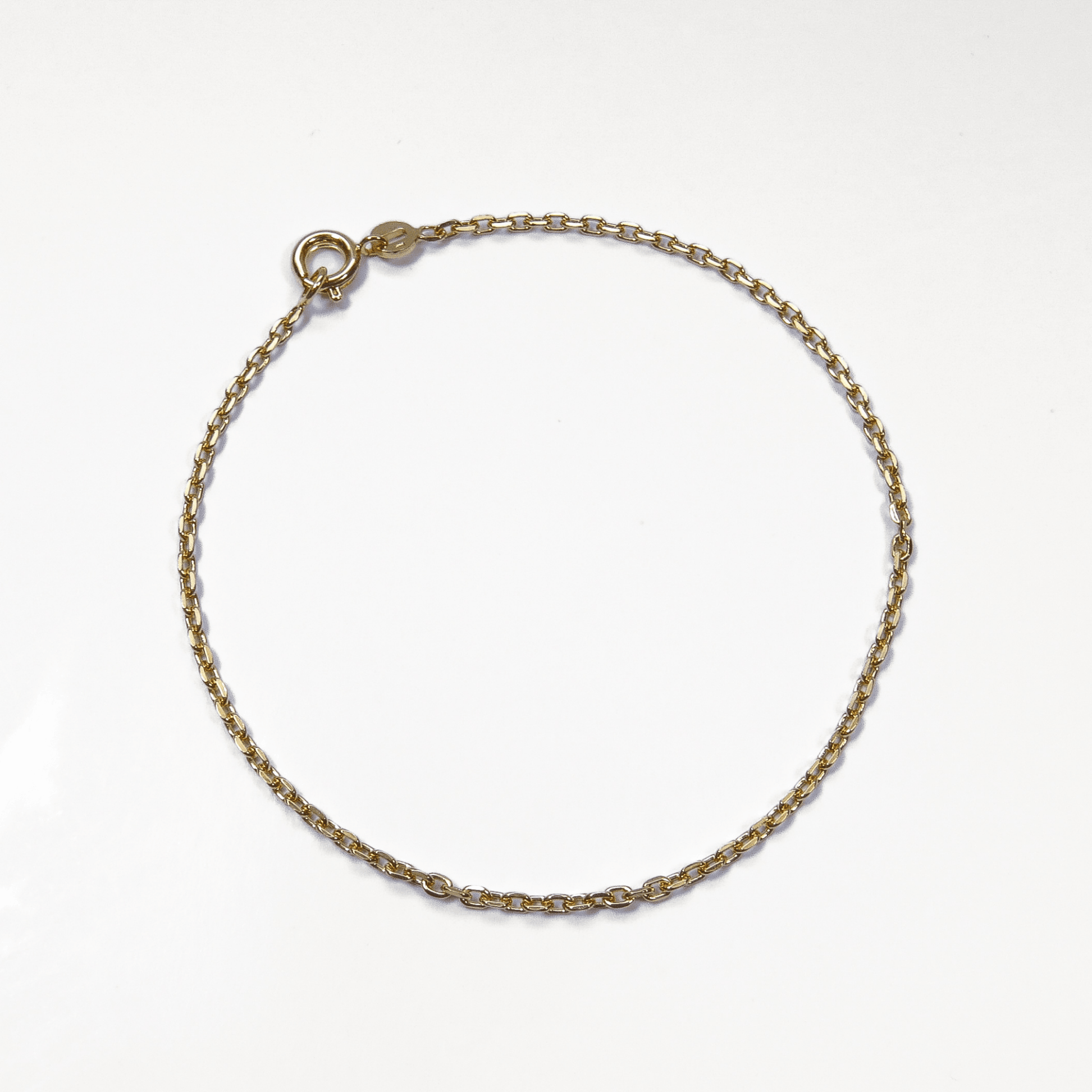 bracelet plaqué or femme avec maillons fins et fermoir ressort
